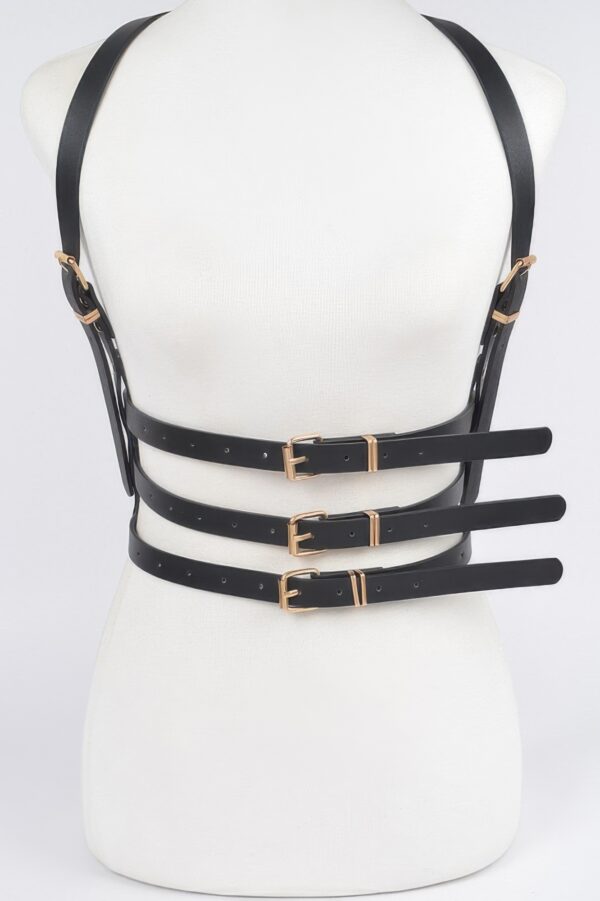 Vegan Leather Harness – Structured Layering Accessory