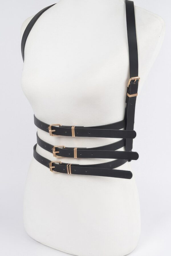 Vegan Leather Harness – Structured Layering Accessory