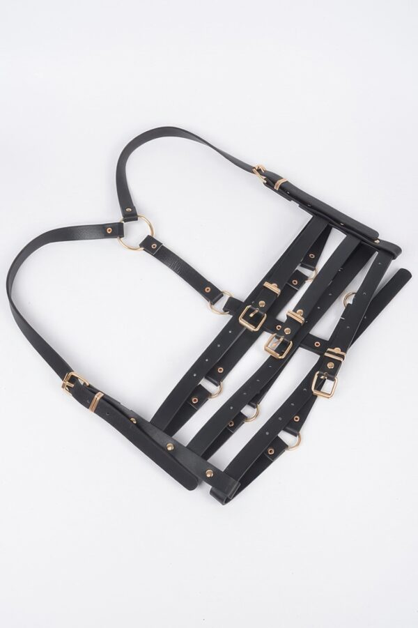 Vegan Leather Harness – Structured Layering Accessory