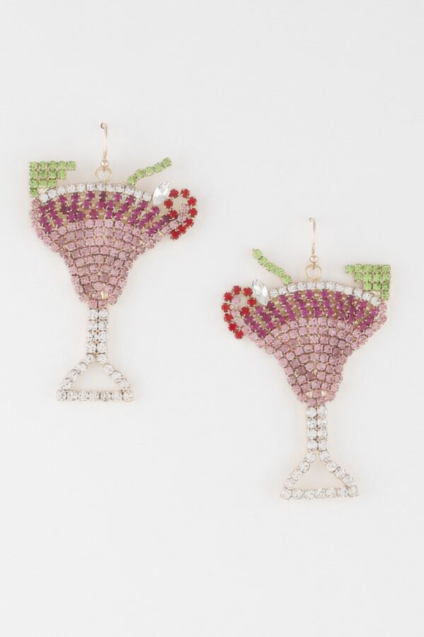Jeweled Fruit Cocktail Drop Earrings