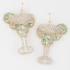Jeweled Lime Cocktail Drop Earrings – Vibrant Accents