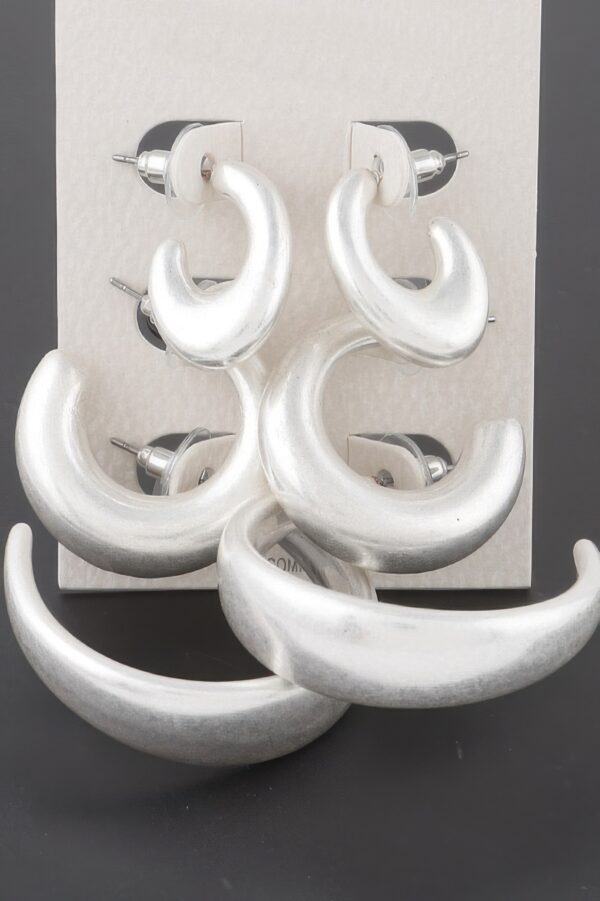 Minimal Open Hoop Earring Set – Open Silhouette