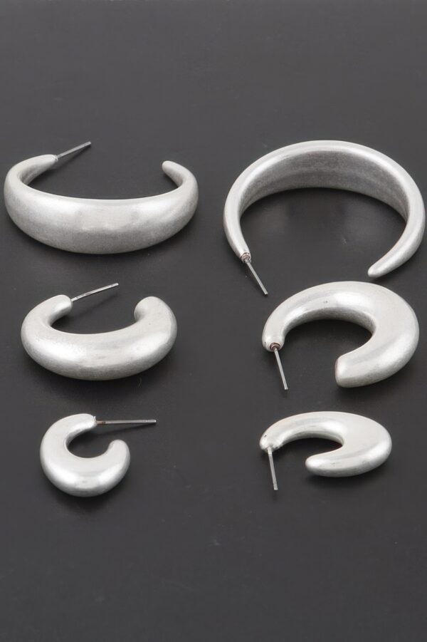 Minimal Open Hoop Earring Set – Open Silhouette