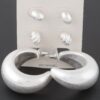 Textured Seashell Earrings Set – 1.4 in Shells