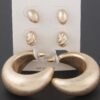 Textured Seashell Earrings Set – 1.4 in Shells