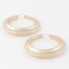Scaled Indent Hoop Earrings – 2.2 in Textured Hoops