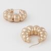 Bead Crescent Hoop Earrings – Textured Crescent Hoops