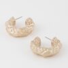 Erosion-Textured Hoop Earrings – 1.2 in