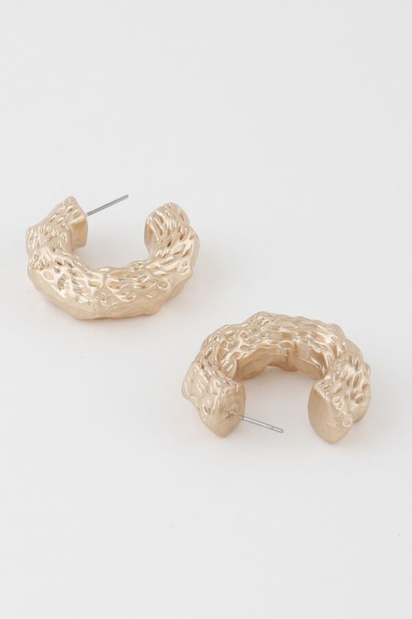 Erosion-Textured Hoop Earrings – 1.2 in