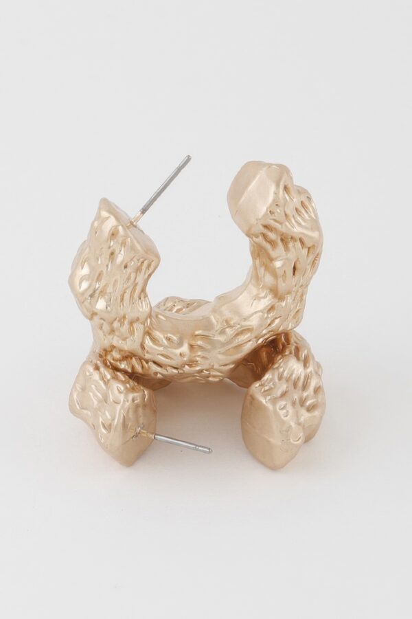 Erosion-Textured Hoop Earrings – 1.2 in