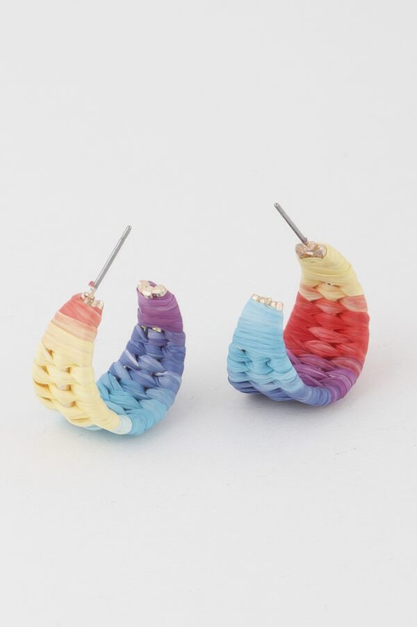 Triple Weaved Hoop Earrings – Textured Mini Hoops