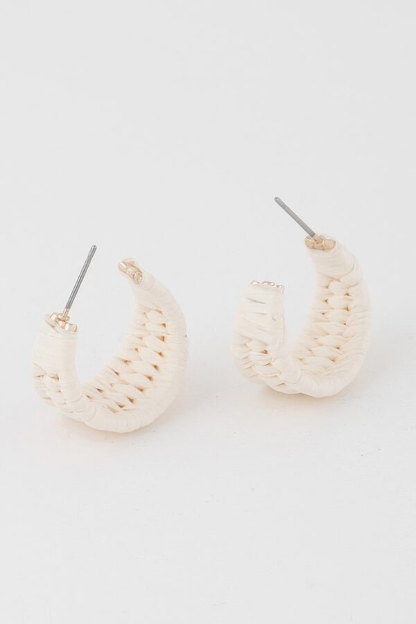 Triple Weaved Hoop Earrings – Textured Mini Hoops