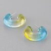 Clear Two-Tone Mini Hoop Earrings – 0.8 in