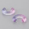 Clear Two-Tone Mini Hoop Earrings – 0.8 in