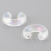 Clear Two-Tone Mini Hoop Earrings – 0.8 in