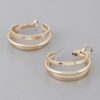 Interlaced Hoop Earrings – Textured 1-inch Hoops