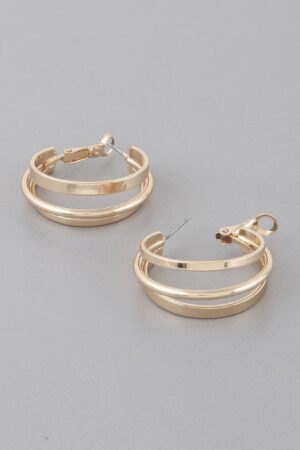 Interlaced Hoop Earrings – Textured 1-inch Hoops
