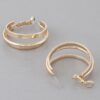 Interlaced Hoop Earrings – Textured 1-inch Hoops