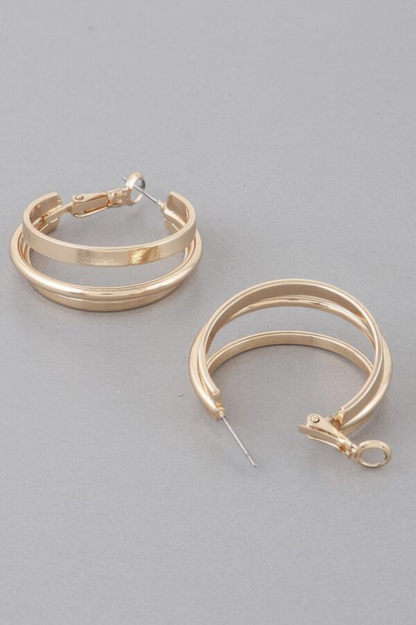 Interlaced Hoop Earrings – Textured 1-inch Hoops