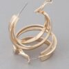 Interlaced Hoop Earrings – Textured 1-inch Hoops