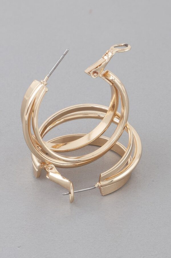 Interlaced Hoop Earrings – Textured 1-inch Hoops