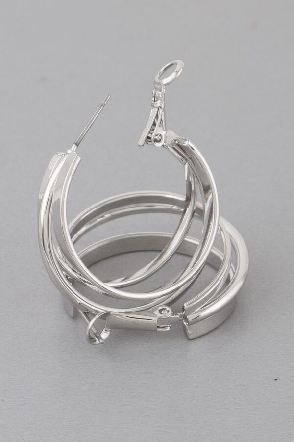 Interlaced Hoop Earrings – Textured 1-inch Hoops