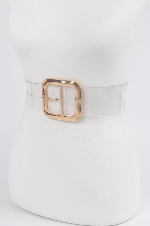 Clear PVC Belt – Metal Buckle Accent