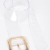Clear PVC Belt – Metal Buckle Accent