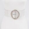 Transparent Round Buckle Belt – Clear PVC