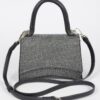 Rhinestone Top Handle Bag – Structured Evening Clutch