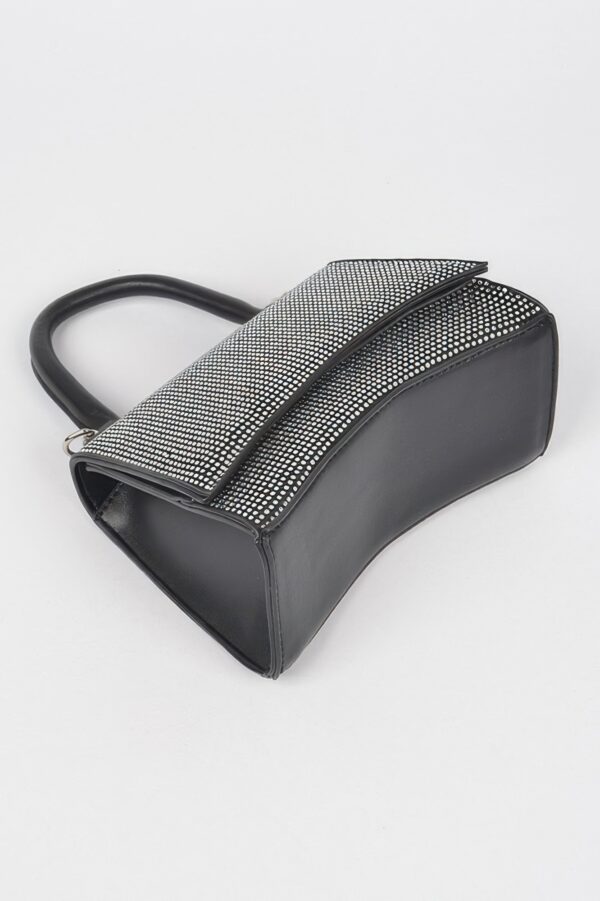 Rhinestone Top Handle Bag – Structured Evening Clutch