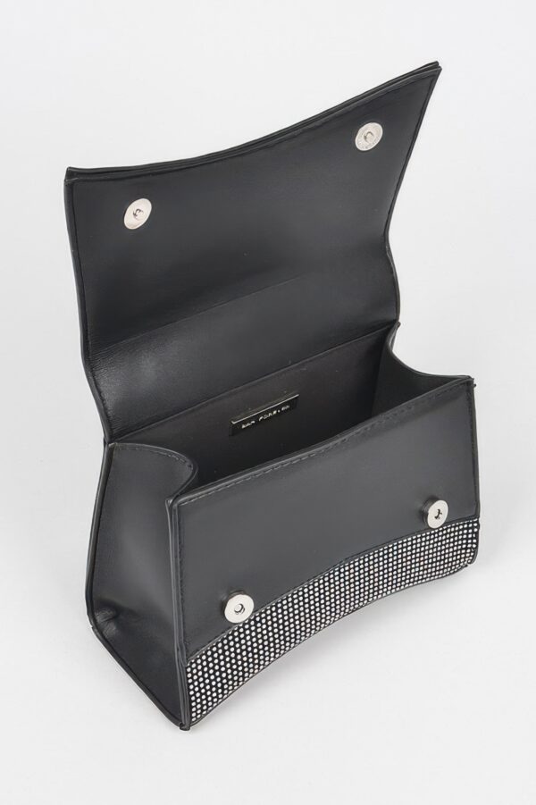 Rhinestone Top Handle Bag – Structured Evening Clutch