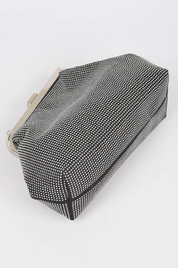 Rhinestone Frame Party Clutch – Structured Sparkle