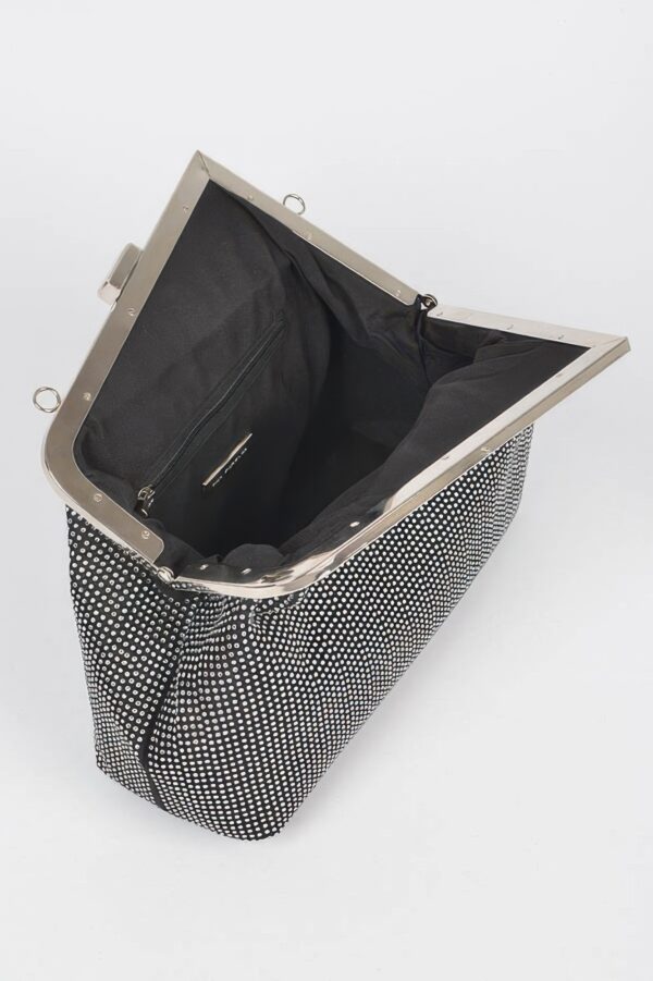 Rhinestone Frame Party Clutch – Structured Sparkle
