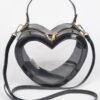 Heart-Shaped Clear Crossbody Bag – PVC & PU
