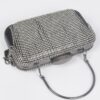 Rhinestone Fringe Hard Clutch – Mixed Metal Accents