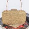 Rhinestone Fringe Hard Clutch – Mixed Metal Accents