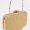 Rhinestone Fringe Hard Clutch – Mixed Metal Accents
