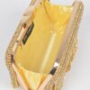Rhinestone Fringe Hard Clutch – Mixed Metal Accents