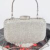 Rhinestone Fringe Hard Clutch – Mixed Metal Accents