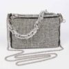 Oversized Rhinestone Bag with Link Chain Strap