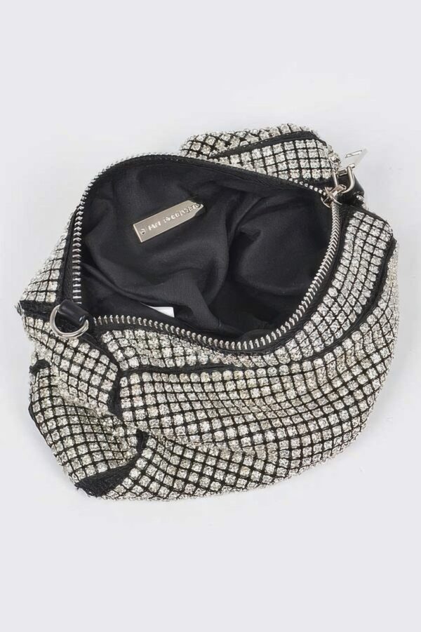 Oversized Rhinestone Bag with Link Chain Strap