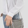 Oversized Rhinestone Bag with Link Chain Strap