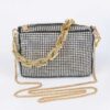 Oversized Rhinestone Bag with Link Chain Strap