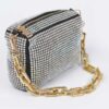Oversized Rhinestone Bag with Link Chain Strap