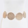 Plus-Size Iron Waist Belt with Circular Plating