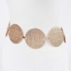 Plus-Size Iron Waist Belt with Circular Plating