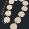 Plus-Size Iron Waist Belt with Circular Plating
