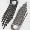 Rhinestone Fringe Drop Earrings – Cascading Strands