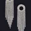 Rhinestone Fringe Drop Earrings – Cascading Strands